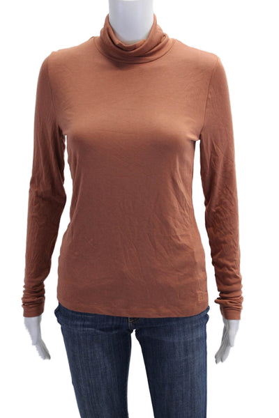 Sweaty Betty Women's Turtleneck Long Sleeves Active Wear Top Brown Size S