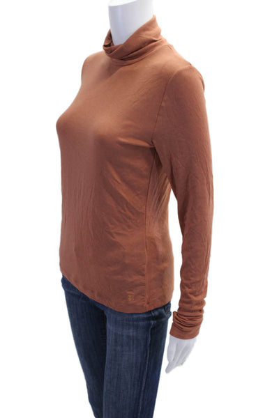 Sweaty Betty Women's Turtleneck Long Sleeves Active Wear Top Brown Size S