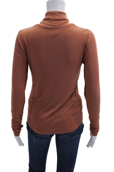 Sweaty Betty Women's Turtleneck Long Sleeves Active Wear Top Brown Size S