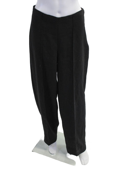 Vince Women's Hook Closure Flat Front Straight Leg Dress Pants Black Size 6