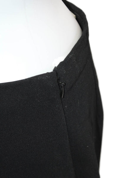 Vince Women's Hook Closure Flat Front Straight Leg Dress Pants Black Size 6