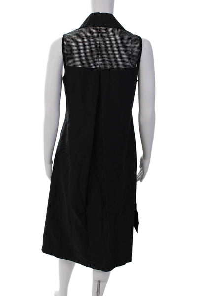 Z By Zelda Womens Cotton Collared Sleeveless Button-Down Dress Black Size XS