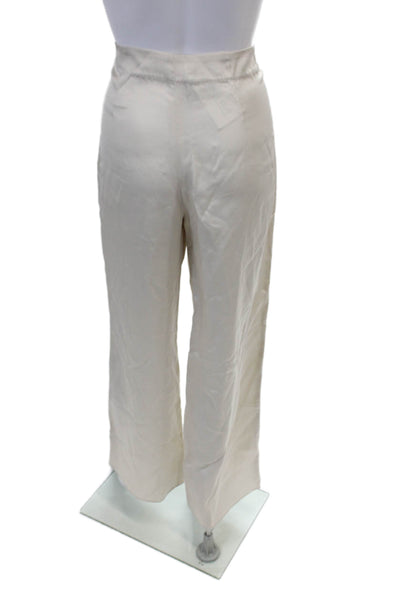 Stockholm Atelier + Other Stories Womens Side Zip Straight Pants White Size 6