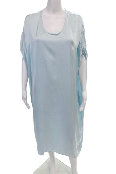 Stark Womens Short Sleeves Pullover Shirt Dress Ice Blue Size Extra Small