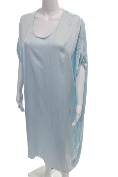 Stark Womens Short Sleeves Pullover Shirt Dress Ice Blue Size Extra Small