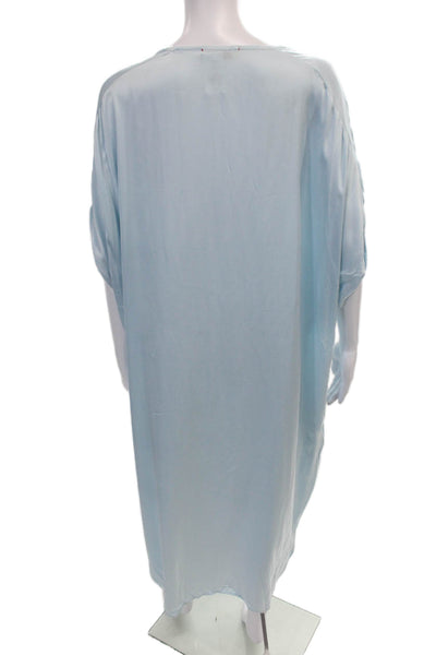 Stark Womens Short Sleeves Pullover Shirt Dress Ice Blue Size Extra Small