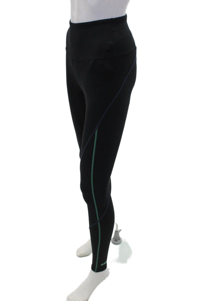 P.E Nation Womens Textured Spandex Lined Ankle Fitted Leggings Black Size XS