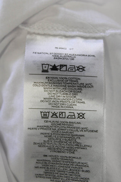 PE Nation Women's Round Neck Sleeveless Athletic Tank Top White Size M