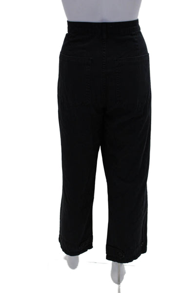 Pistola Womens Button Fly High Rise Straight Leg Pants Navy Cotton Size 31