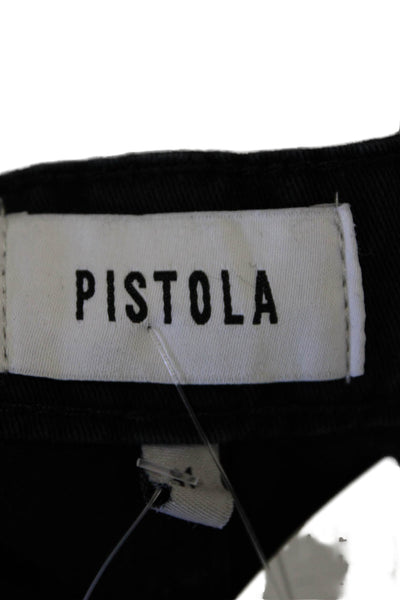 Pistola Womens Button Fly High Rise Straight Leg Pants Navy Cotton Size 31