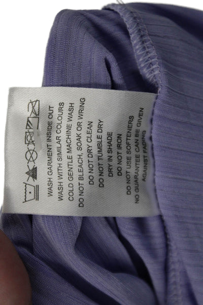 Running Bare Womens Textured Scoop Neck Sleeveless Lined Tank Top Purple Size 04