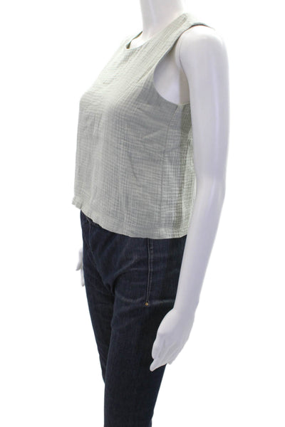 Z Supply Womens Cotton Sleeveless V-neck Lined Tank Top Green Size XS