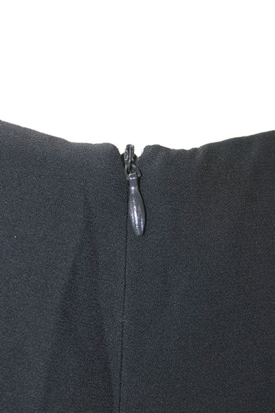 ALC Womens High Criss Cross Neckline Zipped Sleeveless Blouse Black Size 2