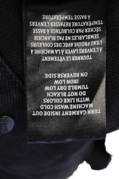 BLANKNYC Womens Cotton Studded Detail Buttoned Jean Jacket Black Size XS