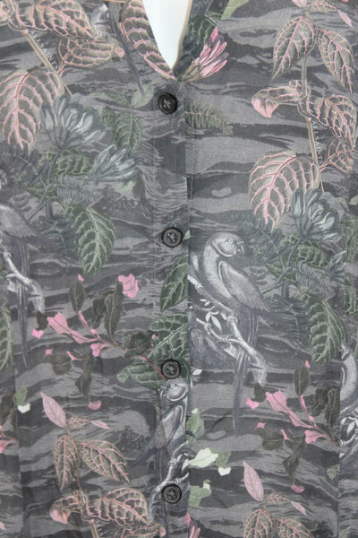 Allsaints Women's Shorts Sleeves Wrap Tie Waist Mini Dress Animal Print Size XS