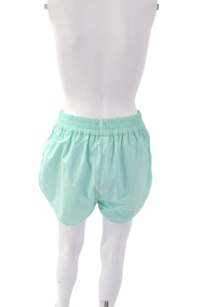 PE Nation Women's Athletic Pull-On Running Shorts Turquise Size M