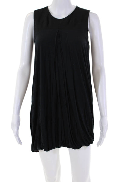 Helmut Lang Womens Back Zip Sleeveless Scoop Neck Shift Dress Black Size Small