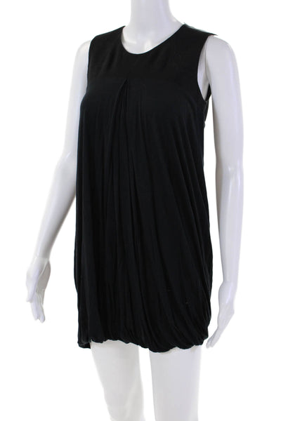 Helmut Lang Womens Back Zip Sleeveless Scoop Neck Shift Dress Black Size Small
