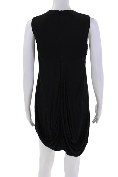 Helmut Lang Womens Back Zip Sleeveless Scoop Neck Shift Dress Black Size Small