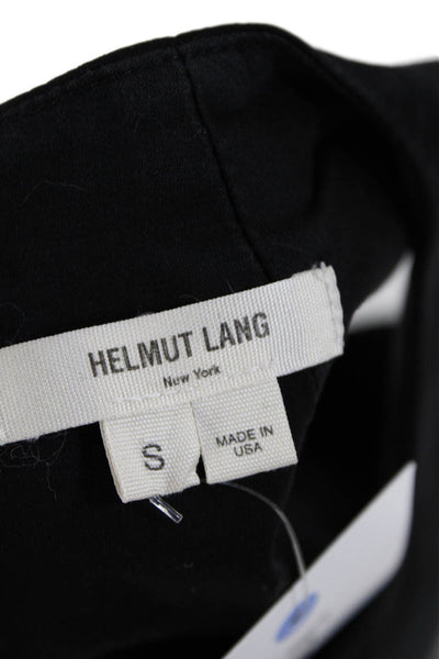 Helmut Lang Womens Back Zip Sleeveless Scoop Neck Shift Dress Black Size Small