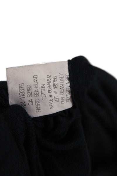 Helmut Lang Womens Back Zip Sleeveless Scoop Neck Shift Dress Black Size Small