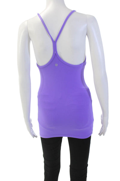 Lululemon Womens Stretch Spaghetti Strap Racer Back Tank Top Purple Size 4