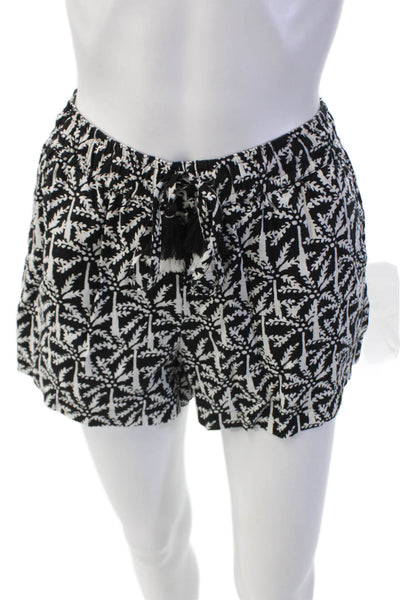Vineyard Vines Women's Elastic Waist Tassel Pull-On Casual Shorts Black Size XS