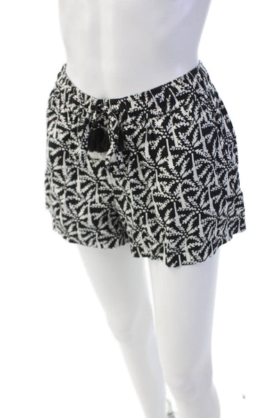 Vineyard Vines Women's Elastic Waist Tassel Pull-On Casual Shorts Black Size XS