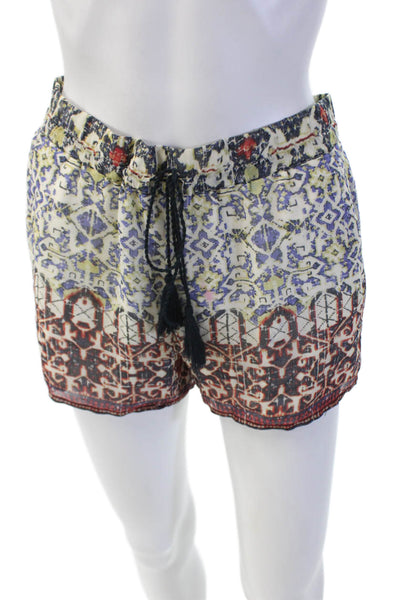 Joie Women's Drawstring Waist Tassel Multicolor Lined Pocket Shorts Size XS