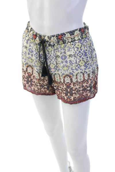 Joie Women's Drawstring Waist Tassel Multicolor Lined Pocket Shorts Size XS