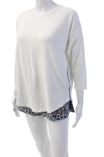 Vineyard Vines Women's Long Sleeves Crewneck Two Piece Shorts Set White Size XS
