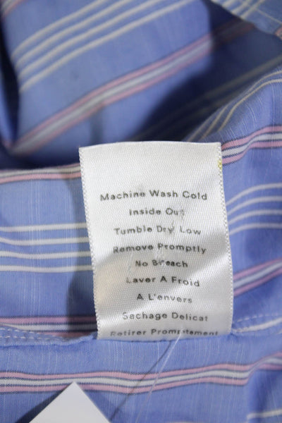 Grayson Women's Long Sleeves Button Down Multicolor Striped Shirt Size 1
