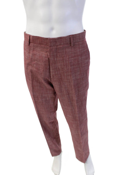 Tasso Elba Men's Long Sleeves Collared Lined Two Piece Pants Suit Red Size M 39
