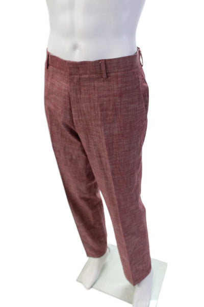 Tasso Elba Men's Long Sleeves Collared Lined Two Piece Pants Suit Red Size M 39
