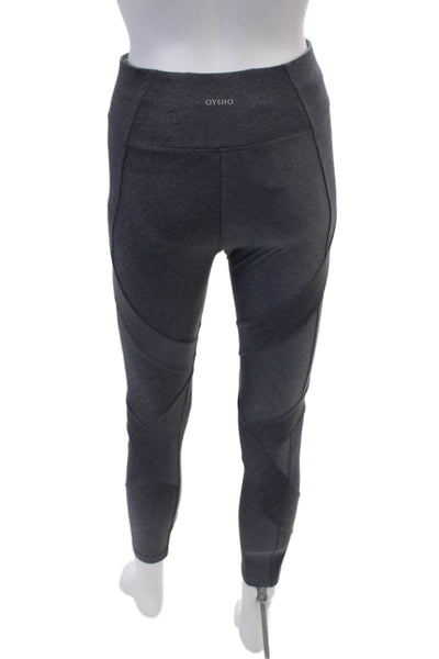 Oysho Womens Solid High Rise Activewear Leggings Gray Size S