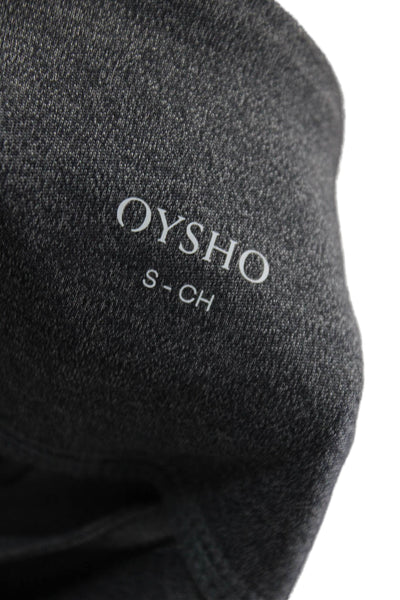 Oysho Womens Solid High Rise Activewear Leggings Gray Size S
