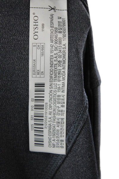 Oysho Womens Solid High Rise Activewear Leggings Gray Size S