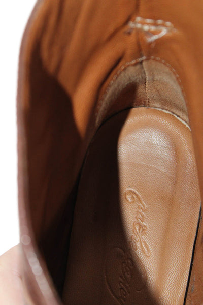 Rachel Comey Womens Slip On Block Heel Round Toe Booties Brown Leather Size 6.5