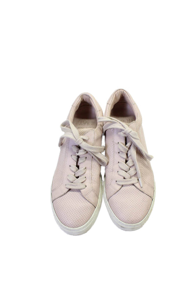Greats Brookyln Womens Leather Round Toe Lace Up Low Top Sneakers Pink Size 9
