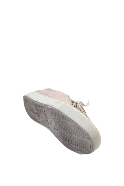 Greats Brookyln Womens Leather Round Toe Lace Up Low Top Sneakers Pink Size 9