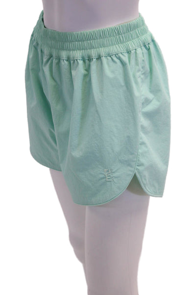 PE Nation Women's Pull-On Elastic Waist Running Shorts Turquise Size L