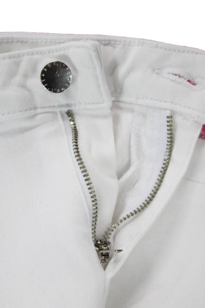 L'Agence Womens Cotton Denim Mid-Rise Five Pocket Skinny Jeans White Size 26