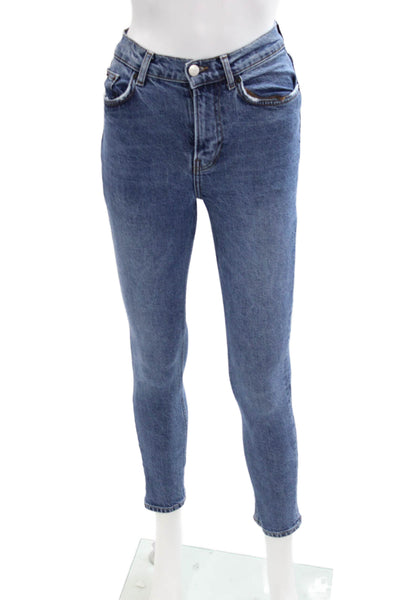 Reformation Jeans Womens Denim Five Pocket Mid-Rise Skinny Jeans Blue Size 25