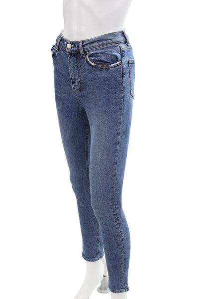 Reformation Jeans Womens Denim Five Pocket Mid-Rise Skinny Jeans Blue Size 25