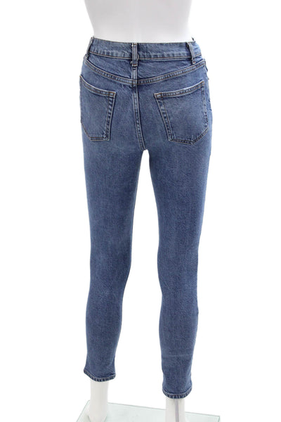 Reformation Jeans Womens Denim Five Pocket Mid-Rise Skinny Jeans Blue Size 25