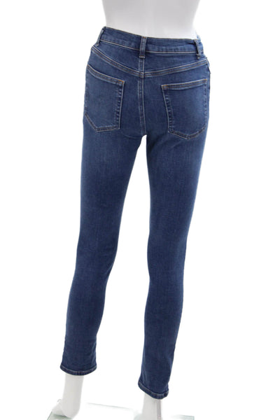 Reformation Jeans Womens Organic Cotton Mid-Rise Skinny Jeans Blue Size 25
