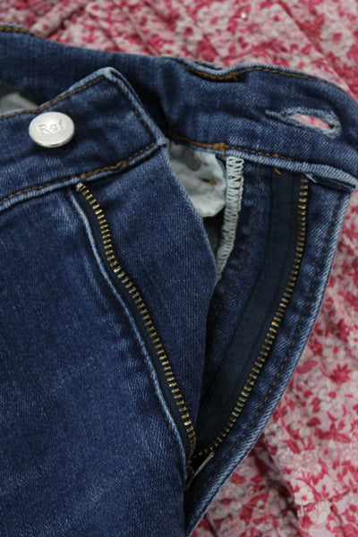 Reformation Jeans Womens Organic Cotton Mid-Rise Skinny Jeans Blue Size 25