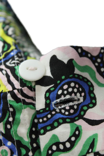 A.L.C. Womens Cotton + Silk Blend Abstract Print Wrap Skirt Multicolor Size 4