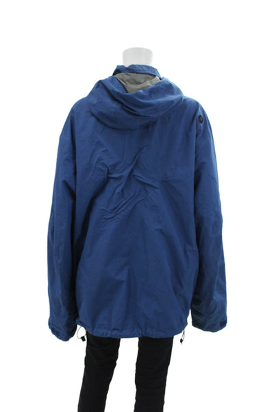 Marmot Unisex Adults Hooded Multi-Pocket Long Sleeve Zip Up Jacket Blue Size XL