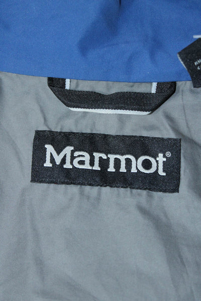 Marmot Unisex Adults Hooded Multi-Pocket Long Sleeve Zip Up Jacket Blue Size XL